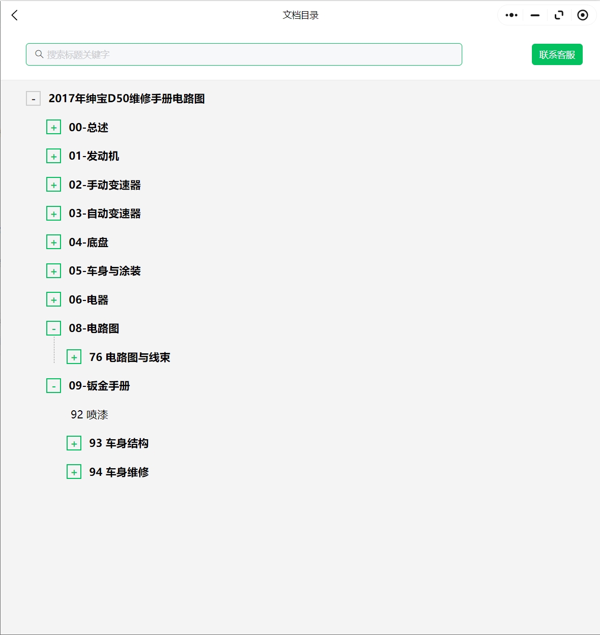 北汽紳寶D50D20X35X3智達D70C50D60X25/X55/X65 智道智行維修手冊電路圖資料